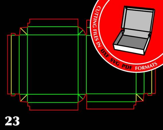 Box with lid template, square box with lid, Cricut, SVG, PDF