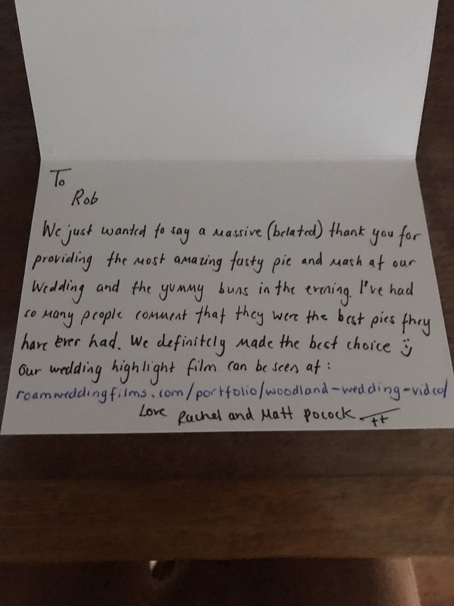 Thanks very much guys I’m glad your guests enjoyed the food. #pie #pies #pieandmash #weddingfood #weddingcatering #foodtrailer #foodtruck #happycouple