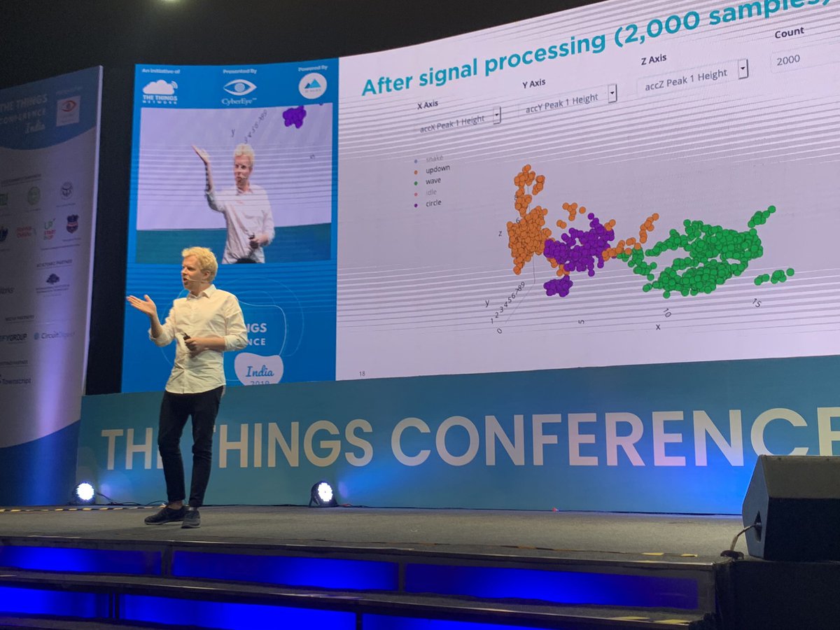 johanstokking's tweet photo. Jan presenting @EdgeImpulse at @thingsconindia! ML on the edge is one of those fields that goes hand in hand with LoRaWAN.

And I have to see his first presentation where he doesn’t use a non-work related photo of me 😏 https://t.co/bKRr7YyY1A