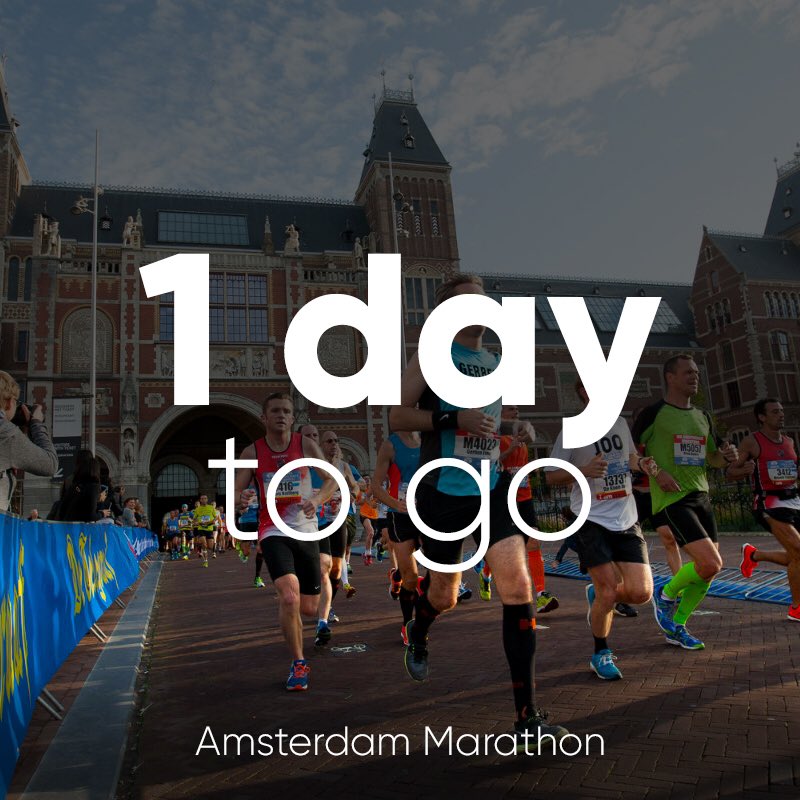 Nog 1 dag voordat de <a href="/TCSadammarathon/">TCSAmsterdamMarathon</a> van start gaat. Je kunt ons vandaag al vinden op de marathon EXPO voor al jouw vragen, verhalen, onze producten en onze speciale EXPO aanbiedingen!

#Prevent #Perform #Recover