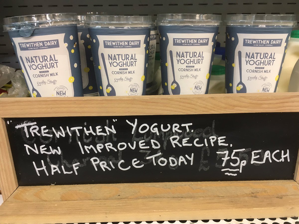 Perfect opportunity to try the new beautiful <a href="/TrewdyTheCow/">Trewdy The Cow</a> Trewithan Dairy Yogurt #freshlocalproduce #youcanimproveonperfection