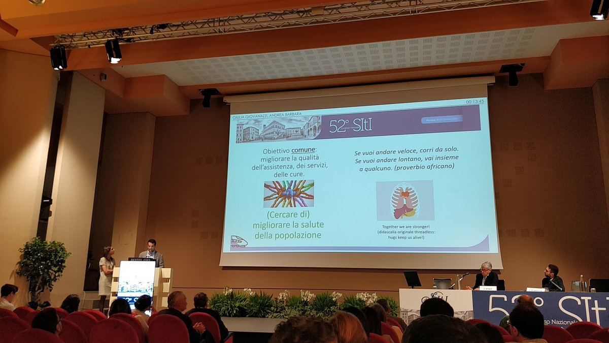 Il dott. Barbara e la dott.ssa Giovanazzi  illustrano le prospettive dei giovani medici di sanità pubblica nel contesto dinamico della multidisciplinarietà a #siti2019 #publichealth 
@toni_pastello @SItI_Nazionale