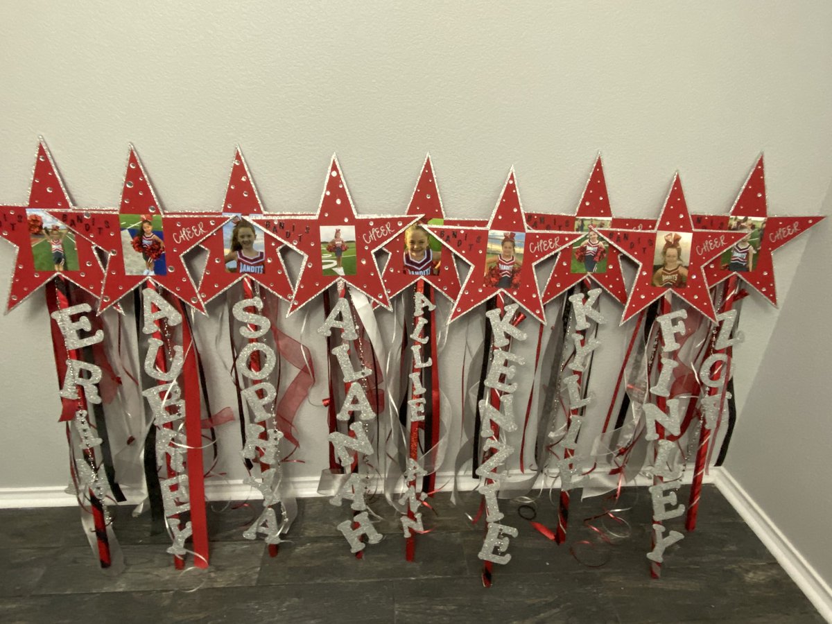 What am I doing at 2:30 in the morning? Finishing spirit sticks for Zoë’s cheer squad like a crazy person...🤪 #whydidiagreetodothis