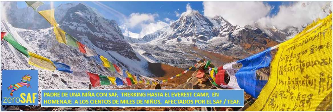 saf_zero's tweet image. Trekking hasta el Everest Camp de un socio de @saf_zero padre de una niña con SAF: en homenaje a los afectados por #TEAF 
¡¡¡GRACIAS!!! 👏👏👏