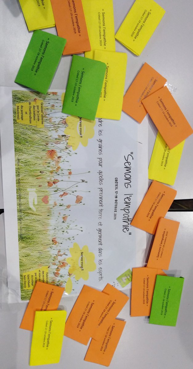 <a href="/EmpathieUPEC/">Empathie et Bienveillance</a> ... Et de cueillir des petites graines de l empathie semées par des collegiens de st denis et des lycéens de Montreuil. Merci a eux