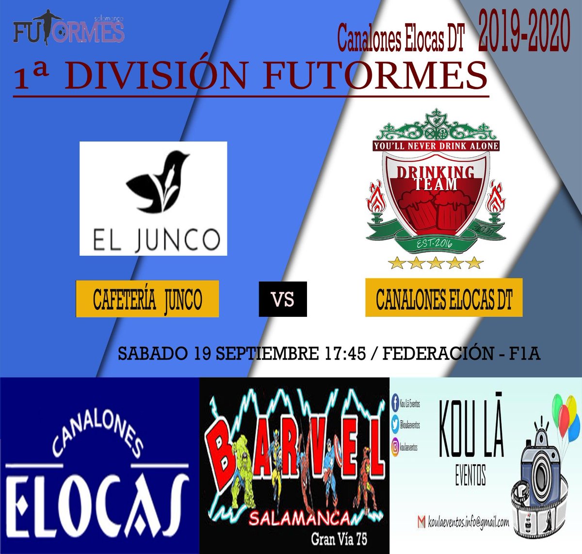 CanElocasDT's tweet photo. ¡Empieza una nueva jornada!
Esta tarde a las 17:45 en la Federación buscaremos sumar otros tres puntos ante Cafetería Junco. @Futormes https://t.co/eU5QfhL5PK