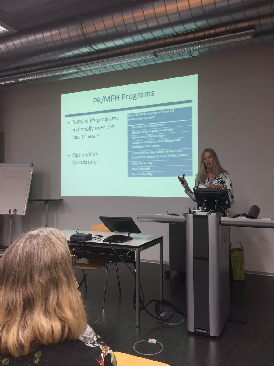 scottclina's tweet photo. @IAPAE_ #IAPAE2019 Jennifer Coombs, presenting PA/MPH dual programs in USA at IAPAE Conference. https://t.co/askh1Efaqu
