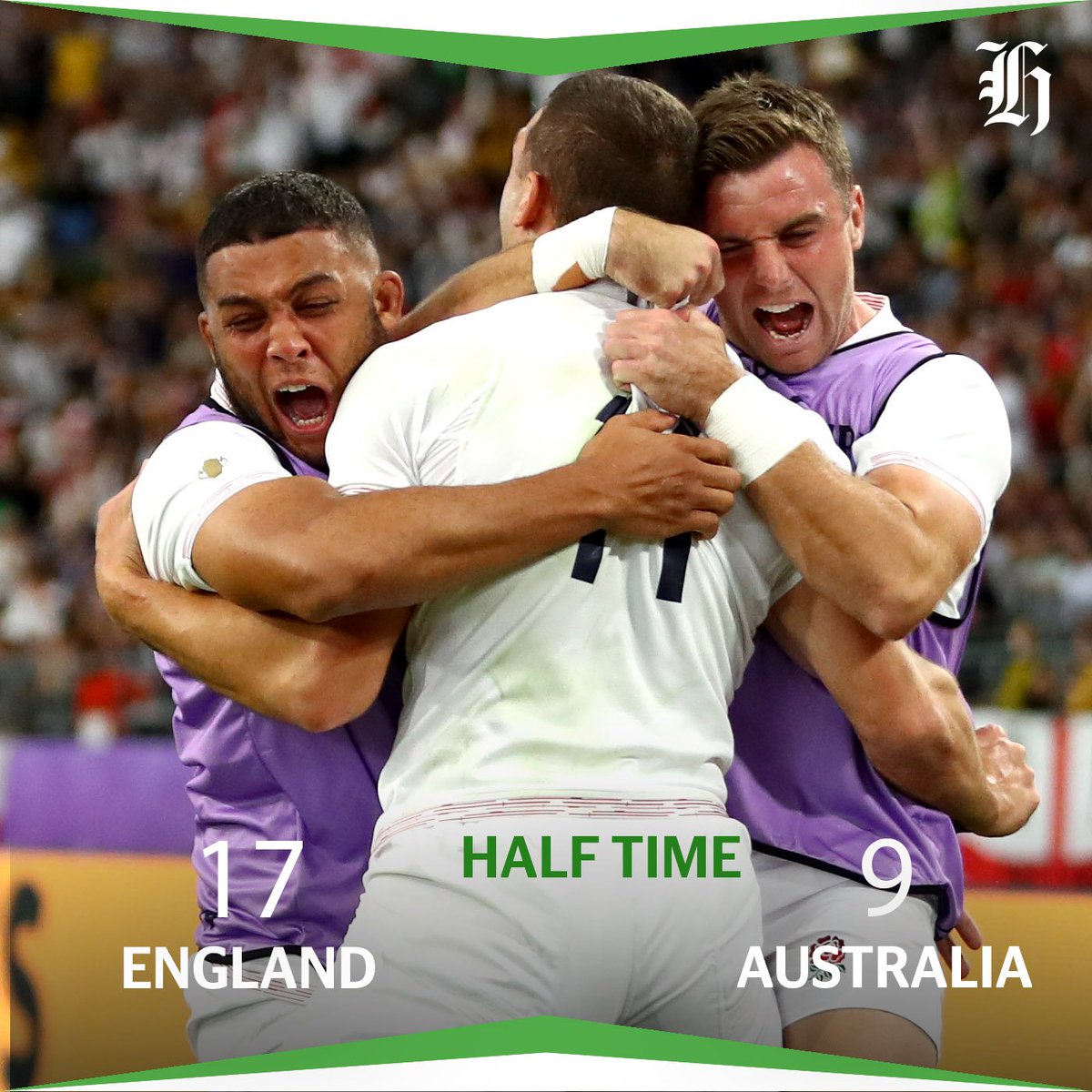 nzherald's tweet image. Live: England take a 17-9 lead over Australia at halftime in their World Cup quarter-final

nzh.nu/KYKx50wP95C
