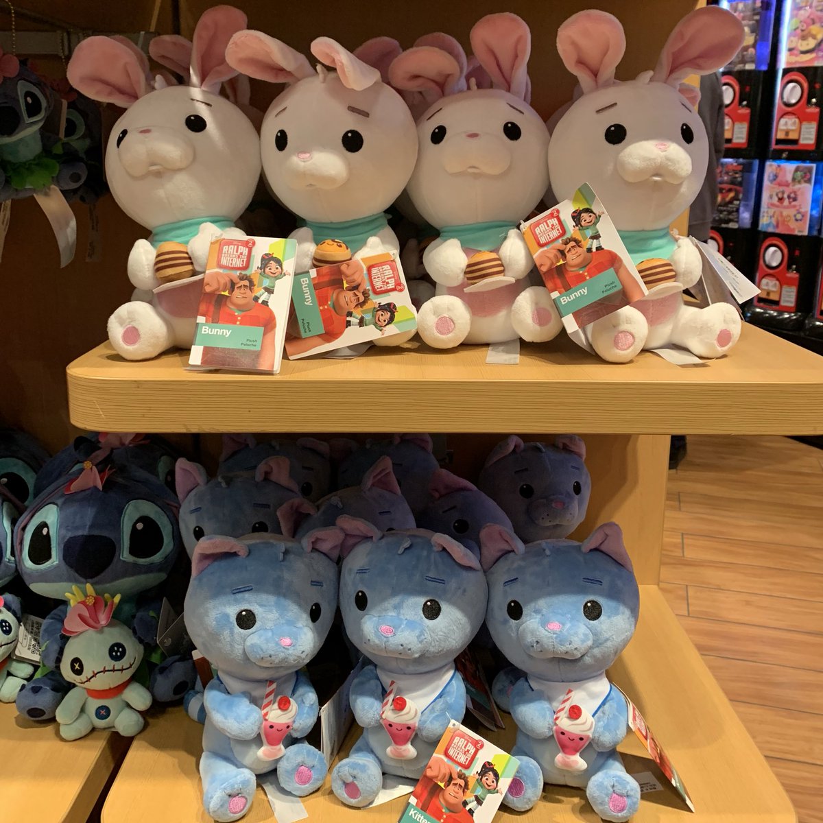 り ぬいも欲しかった シュガーラッシュ２のパンケーキとミルクシェイクのうさぎとねこ 寝てるミキミニはかわいすぎない