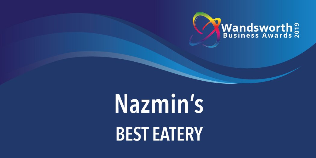 Well done to Nazmin's for winning the Best Eatery category! #winner #wandsworth #award <a href="/WandsChamber/">Wandsworth Chamber</a> #besteatery