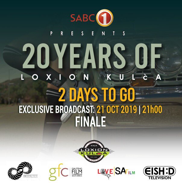 loxionKULcA's tweet photo. 2 Days to go till the Final Episode of #20yearsofloxionkulca @loxionkulca exclusive broadcast @Official_SABC1 #21Oct2019 Monday 9PM #showyourkulca #liveyourkulca #2020kulca #estninenine #est99 #countdown @eish_D x #immortal https://t.co/MBBYQZ72L5