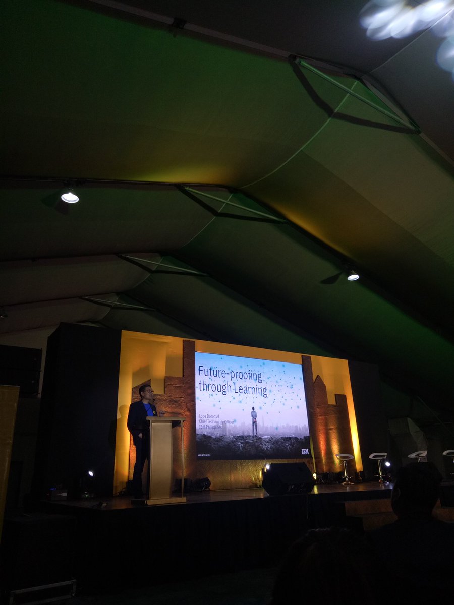 mfferrolino's tweet photo. Lope Doromal of IBM Philippines says at #SparkUpSummit2019 that the only way to future-proof ourselves is to ensure that we continuously learn new things. @SparkUpPH https://t.co/b3jgCKHItg