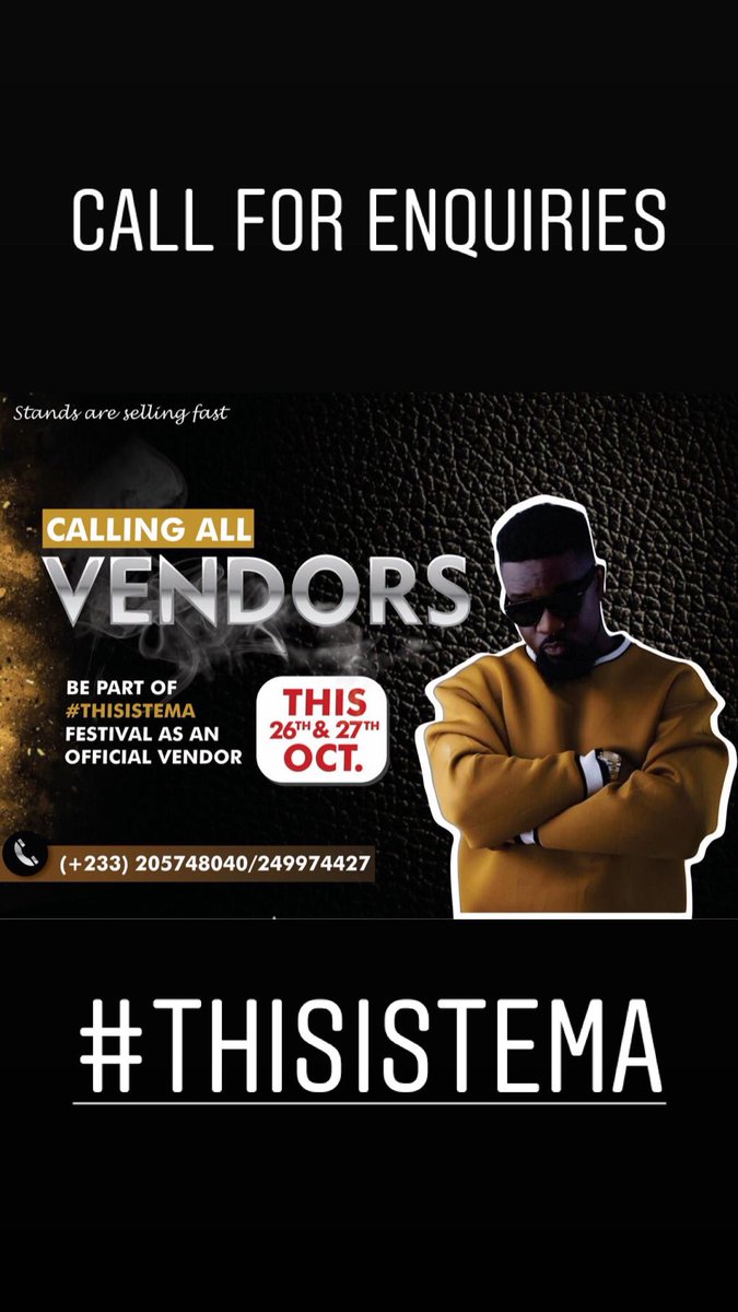 sins19kojohoho's tweet photo. What Be Your Hustle⁉️
#ThisIsTema by @sarkodie
📅26th Oct:
Sarkathon Walk 🏃🏿
Highest Ball 🤾🏾♂️ 🏀
Health screening 💉
📅27th Oct:The Biggest All day Musix Festival 🌋
CALLING FOR VENDORS‼️‼️
For Enquiries
🗳Dm @SarkMerch
☎️ 0249974424 /0205748040
#SarkMerch https://t.co/ShupxMrOAg