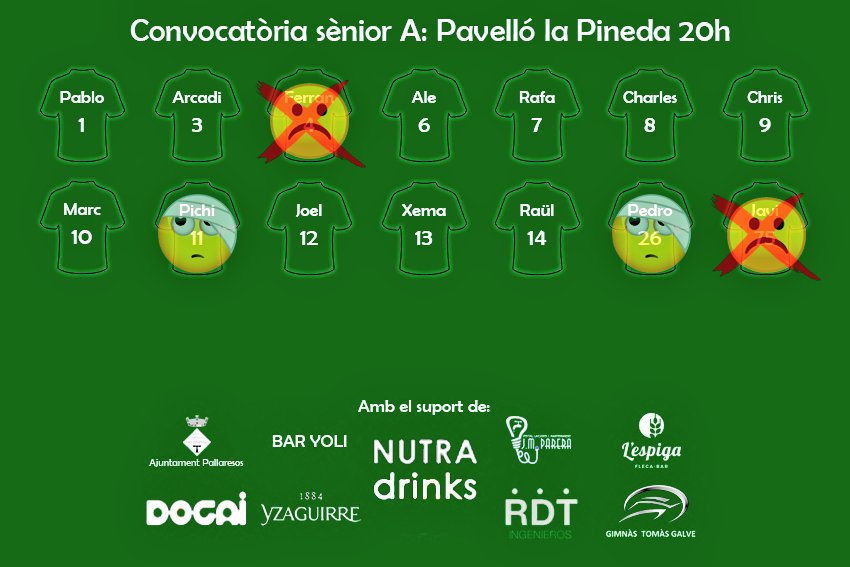 InterPallaresos's tweet photo. 📄| La llista de Joan (Sènior A)
@JOANBLANCO77 ha fet pública la llista de jugadors que s'enfrontaran avui al @FutsalValls
#InterValls https://t.co/iMAyFe0xgH