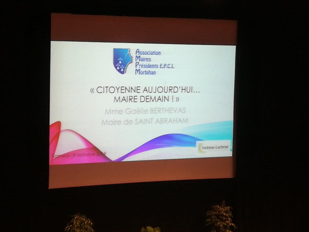 #paritedeselus intervention remarquée de Gaëlle Berthrvas <a href="/AricBretagne/">Aric Bretagne</a> ce matin au congrès des maires du Morbihan