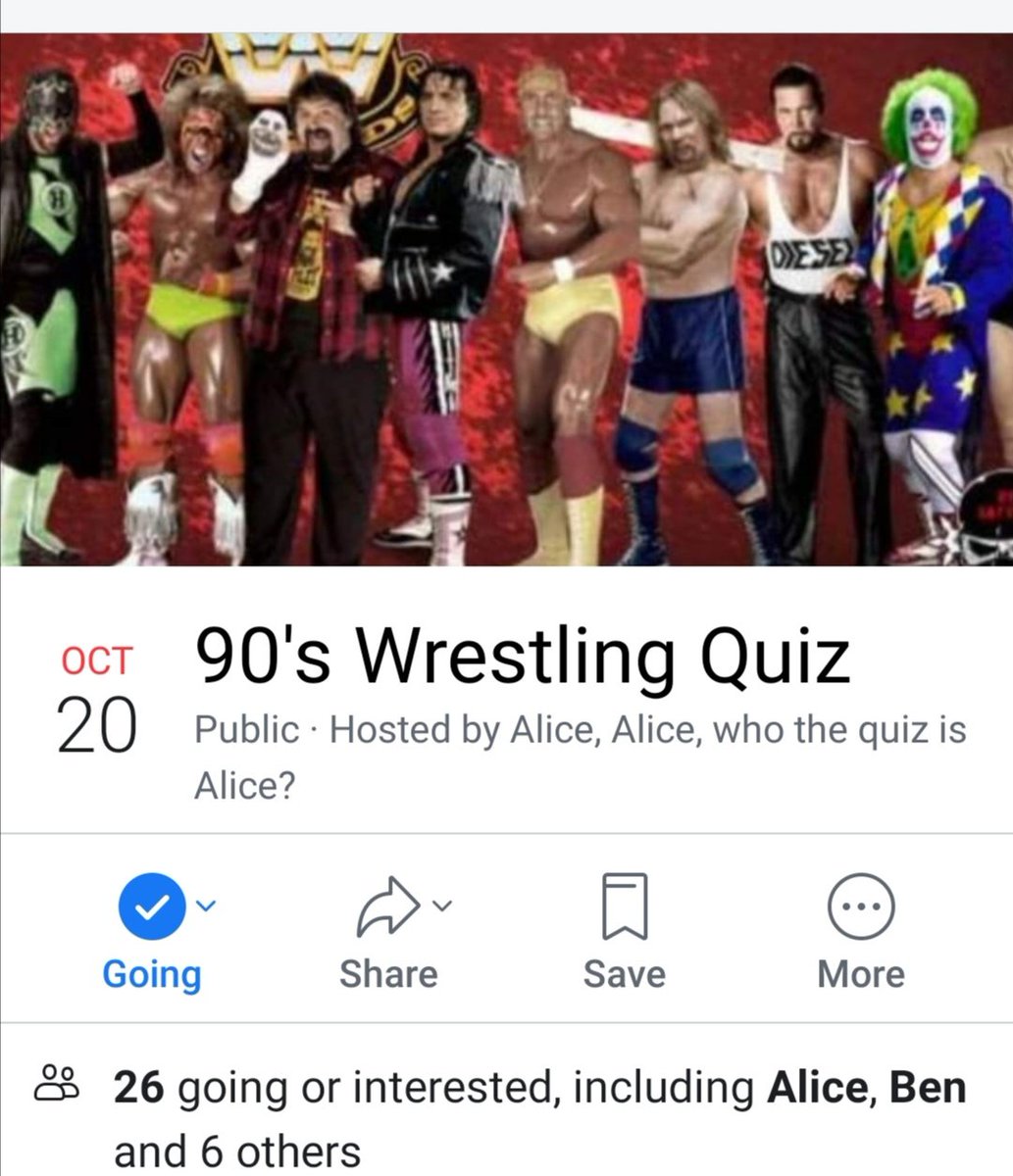 Tomorrow at #TheJug (Newcastle-under-Lyme, Bridge Street) 7pm...
The 90s Wrestling Quiz !!

Starts 7pm /£2 entry per Team / Drinks Vouchers + <a href="/ProWrestling4U/">Pro Wrestling 4U (PW4U)</a> Prizes up for grabs.

EVENT: facebook.com/events/2436694…

#PW4U #WWE #WWF #AEW #IMPACT #ROH #WCW #NWA #UFC #Quiz #PubQuiz