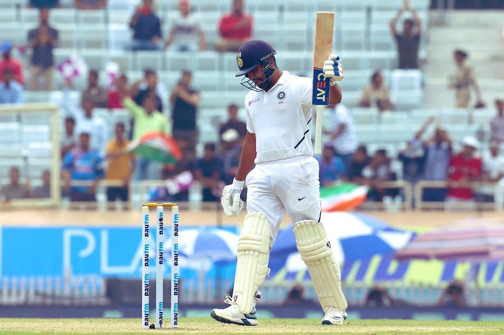 MohammadKaif's tweet photo. What a joy to watch the class of #RohitSharma . 3rd century of the series and I would rate this as his best. https://t.co/KZlxVb57p1