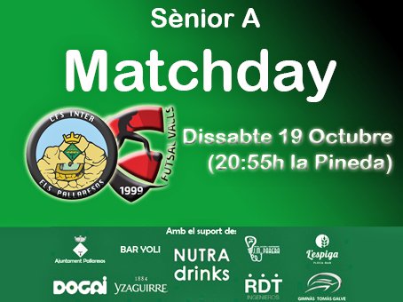 InterPallaresos's tweet photo. ⚽| MATCHDAY

T'esperem al pavelló de la Pineda!!
(20:55h)

#InterValls https://t.co/6MGbmCJLjO