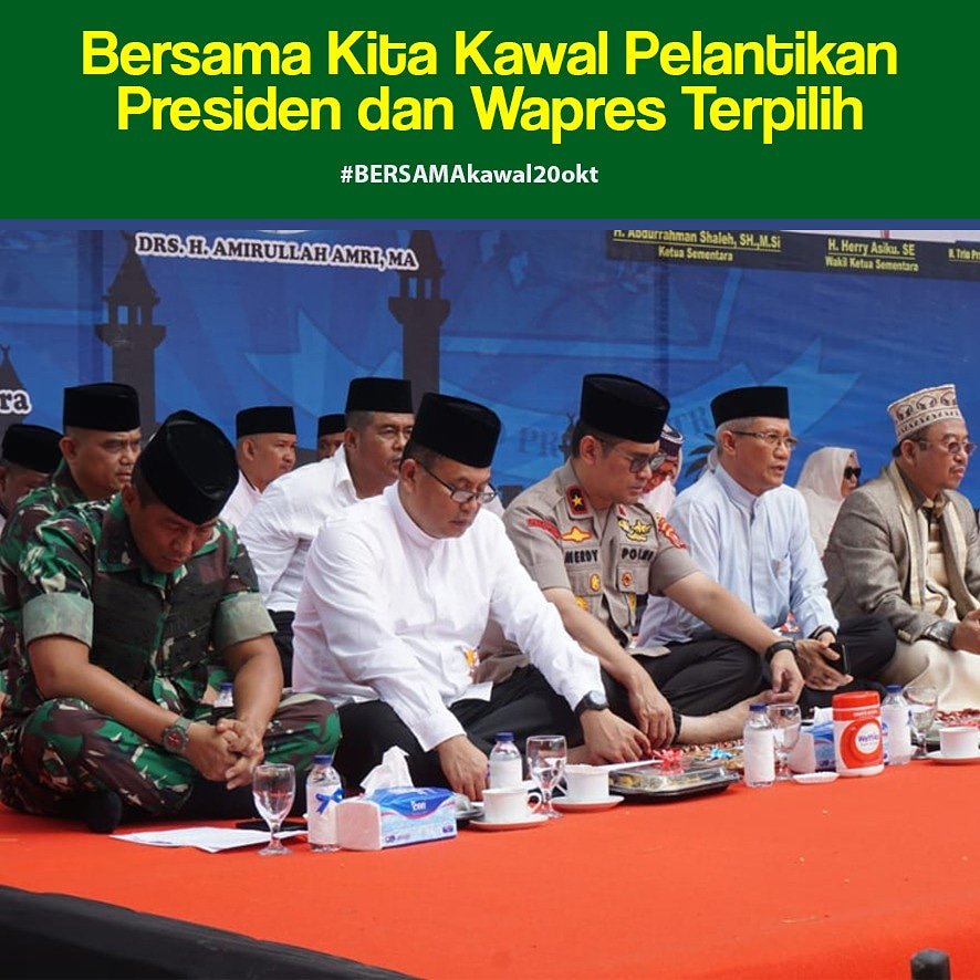 Dukungan Masyarakat thdp TNI Polri dalam Menjaga Keamanan Pelantikan Presiden &amp; Wapres.

#BERSAMAkawal20okt