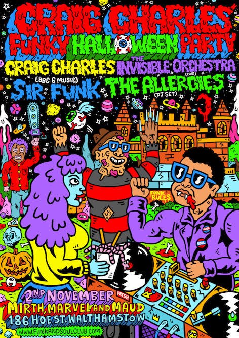 Waltham Forest Echo (@wfecho) on Twitter photo Sat 2nd Nov - 'Craig Charles Funky Halloween Party' at <a href="/MirthMarvelE17/">Mirth Marvel & Maud</a>. Legendary funk DJ <a href="/CCfunkandsoul/">Craig Charles</a> from <a href="/BBC6Music/">BBC Radio 6 Music</a> will be playing with DJs <a href="/sirfunkofficial/">Sir Funk</a> and <a href="/TheAllergiesUK/">The Allergies</a> at with live music from <a href="/TIOrchestra/">Invisible Orchestra</a>. Tickets available here: ow.ly/bk8b30pJul0 Sat 2nd Nov - 'Craig Charles Funky Halloween Party' at <a href="/MirthMarvelE17/">Mirth Marvel & Maud</a>. Legendary funk DJ <a href="/CCfunkandsoul/">Craig Charles</a> from <a href="/BBC6Music/">BBC Radio 6 Music</a> will be playing with DJs <a href="/sirfunkofficial/">Sir Funk</a> and <a href="/TheAllergiesUK/">The Allergies</a> at with live music from <a href="/TIOrchestra/">Invisible Orchestra</a>. Tickets available here: ow.ly/bk8b30pJul0