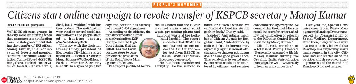 ECityRising's tweet photo. @PranayDubey22 @Namma_Bengaluru @kdevforum @citizenmatters @CA4Blr @citizensforblr @srinualavilli @tarauk @AishwaryaSudhir @zibijamal @Nithya_Mandyam @preejap13 @swathyriyerTOI @iffathfathima6 @sridharvMIRROR @reya_mirror @AshwiniMS_TNIE @PrakashJavdekar @csogok @chitra_arien @rajeev_mp @CMofKarnataka @drashwathcn @BSYBJP #WeNeedManoj
#RevokeTransfer
#SavePCB

1500+ in just 2 days. Bring him back in PCB.
#CitizensDemand
#CitizensUnited

@Office_of_BSY @BSYBJP @CCPatilBJP @aranya_kfd @CentralIfs @IFS_Karnataka @SudhaRamenIFS @ParveenKaswan @dipika_bajpai @cskarnataka @csogok @mani1972ias https://t.co/KMGM2tEmsu