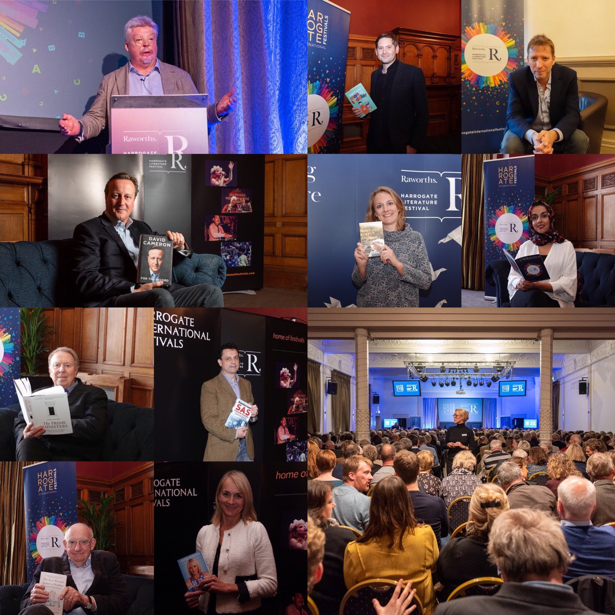 HarrogateFest's tweet photo. What a great #RaworthsLitFest it’s been so far and we’re only half way through! There’s still a library load of authors and speakers appearing today and tomorrow at @CrownHotelHGT in #harrogate . Don’t miss out, visit our website and plan your weekend with us. #literature https://t.co/3kp7BmGDfI