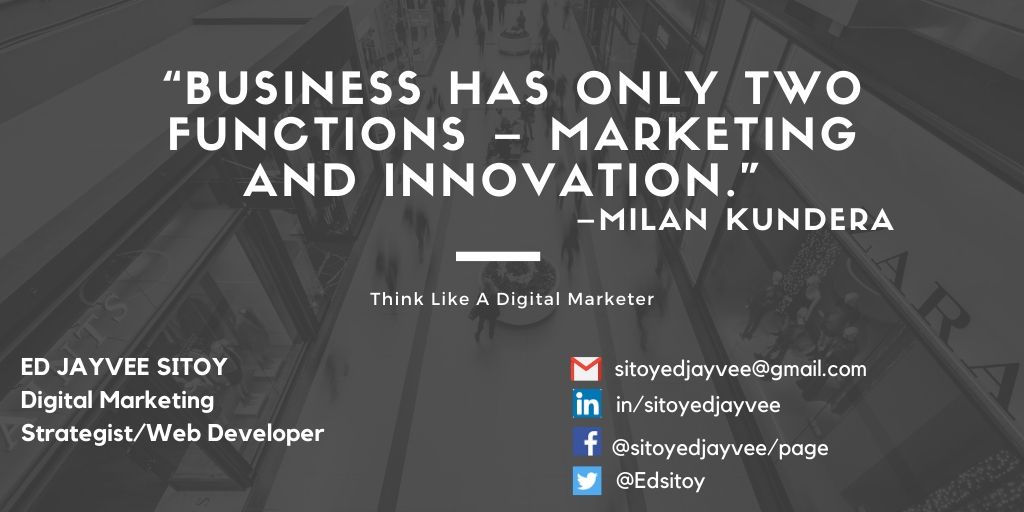 EdSitoy's tweet photo. Digital marketing can do this both for you. I am Ed Jayvee Sitoy your digital marketer ready to help. Do it with digital marketing and get your brand to the top.
#digitalmarketing
#edsitoy https://t.co/FrO1pPyRJw