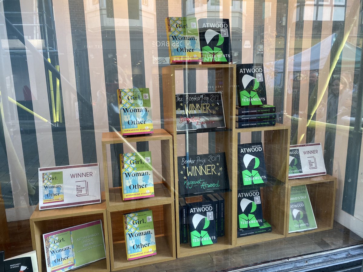 Joint winners? Joint pride of place in our shop #BookerPrize2019