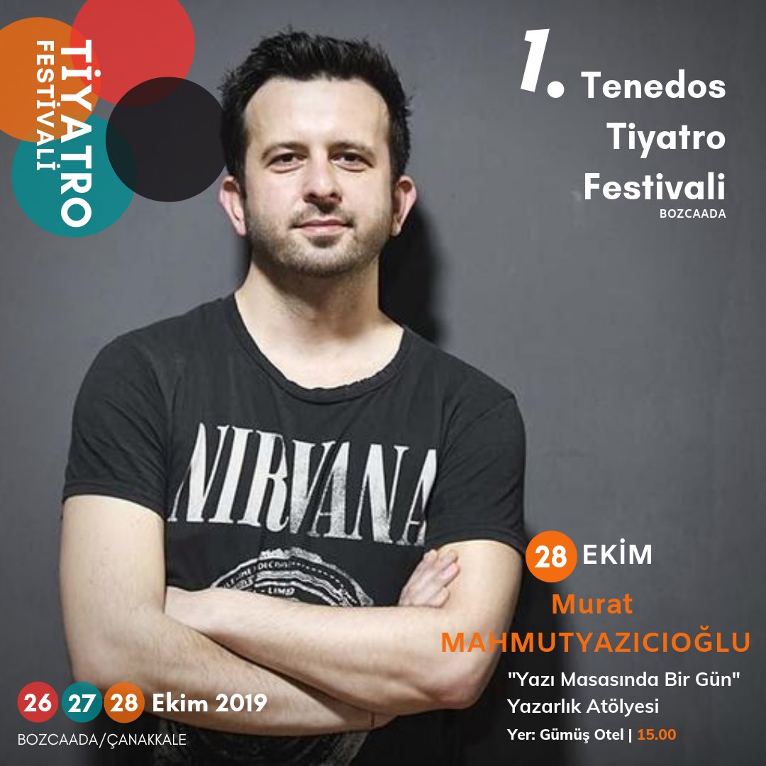 28 Ekim / Atölye

Murat Mahmutyazıcıoğlu ile Yazarlık Atölyesi

“Yazı masasında bir gün”

#bozcaada 
<a href="/muratmah/">murat mahmutyazıcıoğlu</a> 
<a href="/bamistanbul/">Bam</a>