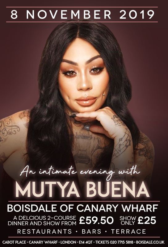 TeamMutyaBuena's tweet photo. Hope you’re loving @Sugababes #Flowers! Just a reminder that on the 8th November, @Mutyabuena21 will be playing at @Boisdale.
Fancy a night of good food and immaculate entertainment? Then this is the event for you!
Tickets here: https://t.co/ne2EZebqrh
#TeamMutya #Sugababes https://t.co/QKcC3kZorU