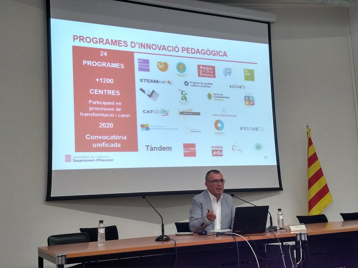 semontsia's tweet photo. Actualment el Departament d'Educació té en marxa un total de 24 Programes #innovacio S'està treballant per a que hi hagi una convocatòria única (entre el segon i tercer trimestre d'aquest curs) #jip19 #serveiseducatius #terresdelebre https://t.co/QjsqfNV9n9