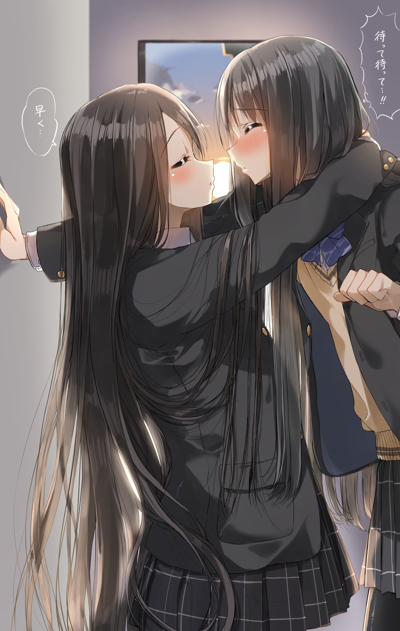 ぺんたごん 壁ドンしたら された側がキスを求めてきて逆に恥ずかしくなるjkの百合です T Co Wuurlgyh48 Twitter