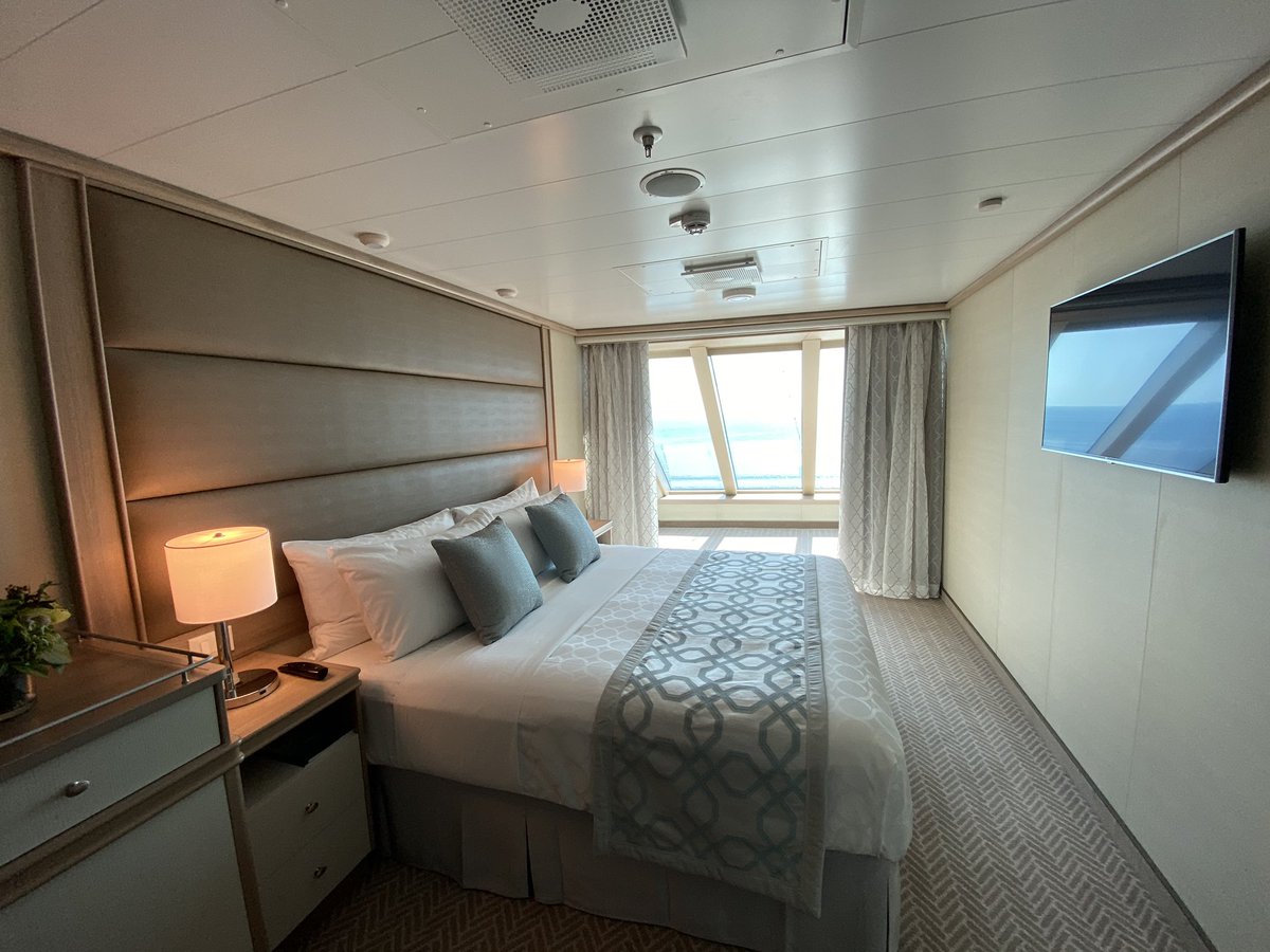 PrincessUKmedia's tweet image. Ever fancied infinity views from the comfort of your cabin? Take a look at the brand new premium ocean view staterooms on #SkyPrincess 🤩
