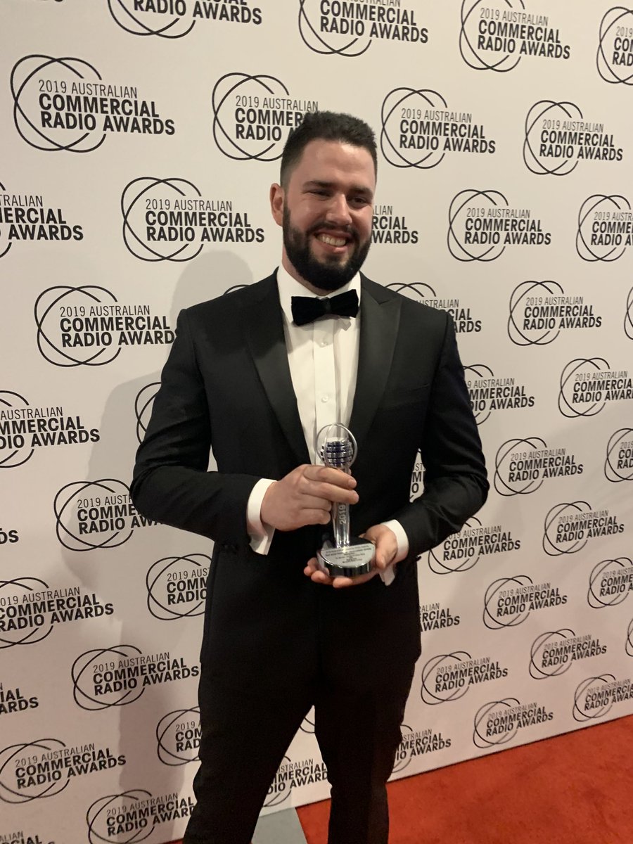 BenFordham's tweet photo. Extremely proud of my Executive Producer ⁦@zjmclean⁩ who has been named as the best talk producer in Australia tonight. Bloody brilliant journalist and even better bloke. #acras2019 https://t.co/qIE5mJ1pJt