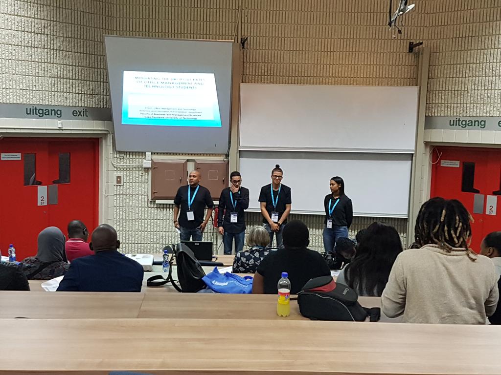 MandieRichards's tweet photo. @BTechConference2019 #BusinessFaculty @CPUT #Research "Mitigating dropout rates of OMT students" Emerging young researchers well done! https://t.co/Z4uoBLYvSv