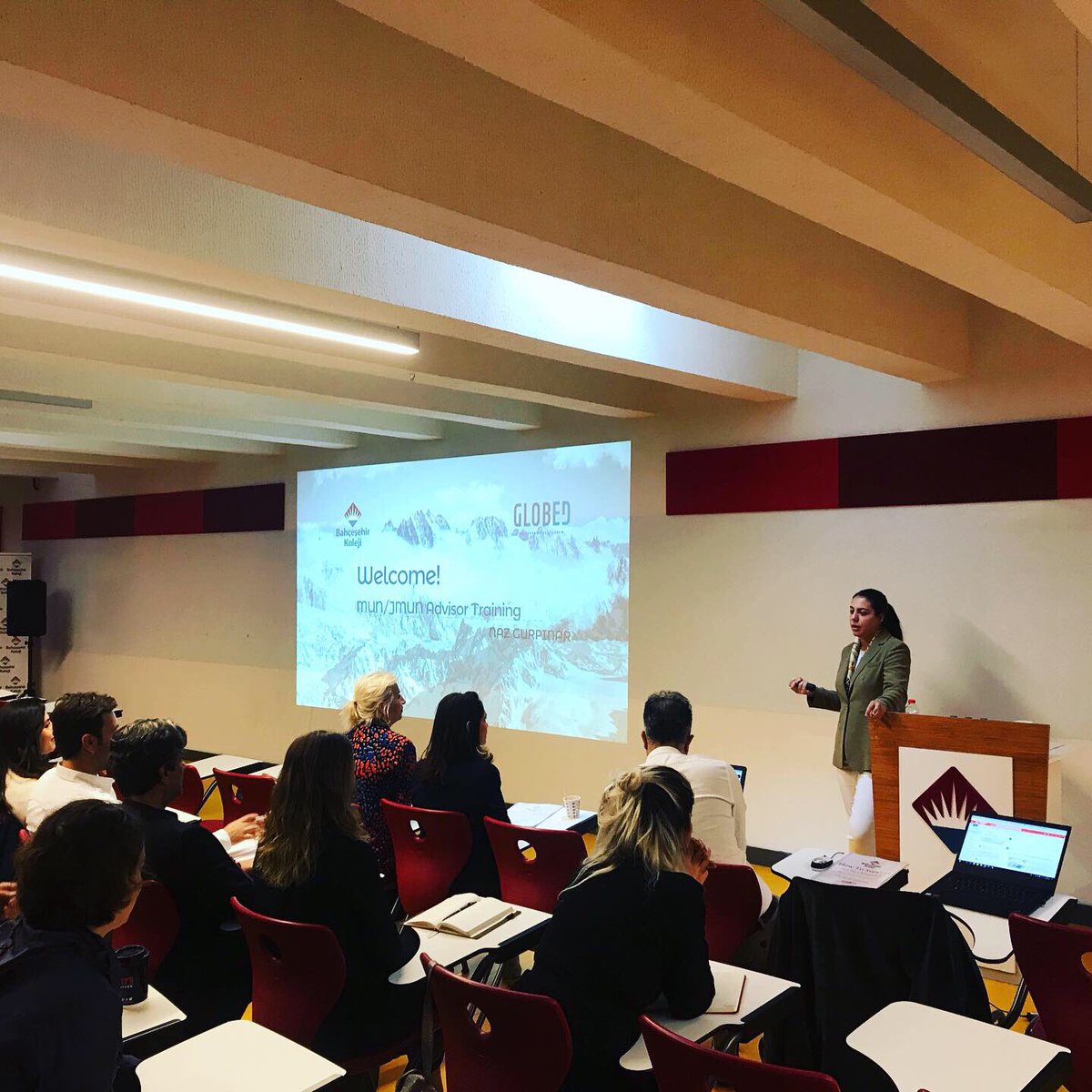 bd_mbenton's tweet photo. Preparations for BK MUN and JMUN 2020 have officially begun! Thanks to Globed’s Naz Gürpınar, FLD Head Bahar Önal from BK Ömerli campus, and our BK student volunteers for giving us your Saturdays, and for the very effective training sessions. Less than 6 months to go! @bkmun2020 https://t.co/uiBei1oxhc