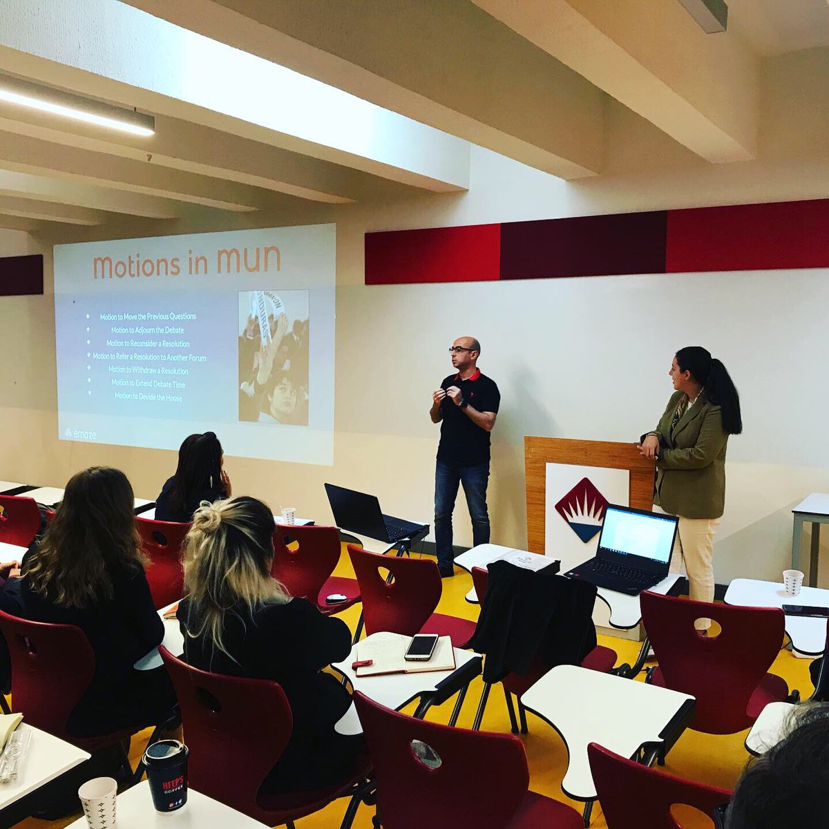 bd_mbenton's tweet photo. Preparations for BK MUN and JMUN 2020 have officially begun! Thanks to Globed’s Naz Gürpınar, FLD Head Bahar Önal from BK Ömerli campus, and our BK student volunteers for giving us your Saturdays, and for the very effective training sessions. Less than 6 months to go! @bkmun2020 https://t.co/uiBei1oxhc