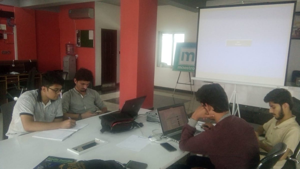 SpaceApps_Isb's tweet photo. Welcome to #SpaceApps Islamabad 2019 at #CoWork24! The teams decide to take a short break and are back to work! Shortly they will present their progress to the mentors. 
@SpaceApps_Pk @PeshawarApps @SpaceappsKhi
#spaceappschallenge2019 #spaceappsPakistan #STEM https://t.co/REorFRwITA