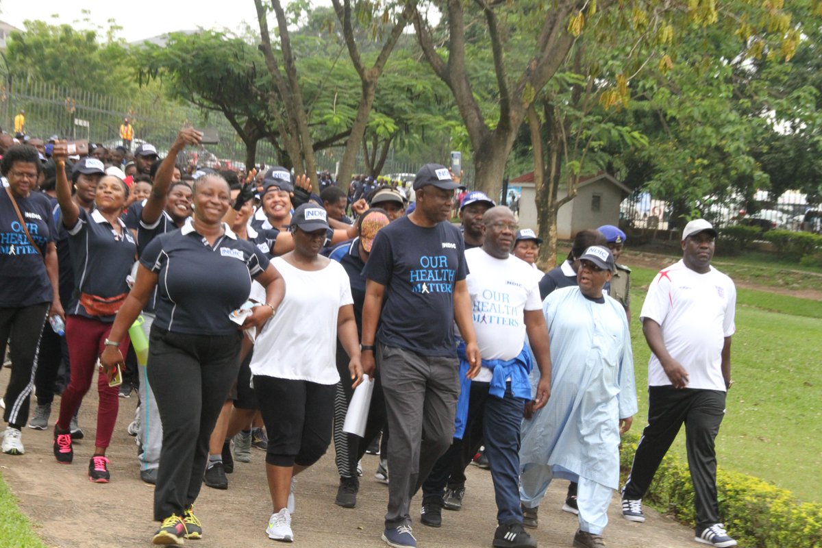 NDIC Board Chairman, Ronke Sokefun, NDIC MD/CE, Umaru Ibrahim and NDIC Board Members lead staff during the Corporation’s 30th Anniversary Health Walk earlier this morning.

ndic.gov.ng #NDICat30 #NDICNigeria #NDIC