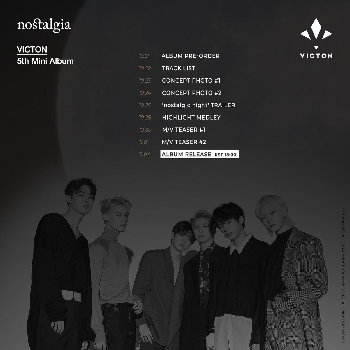 [#빅톤] VICTON 5th Mini Album [nostalgia]

2019.11.04 18:00 Release

#VICTON #nostalgia