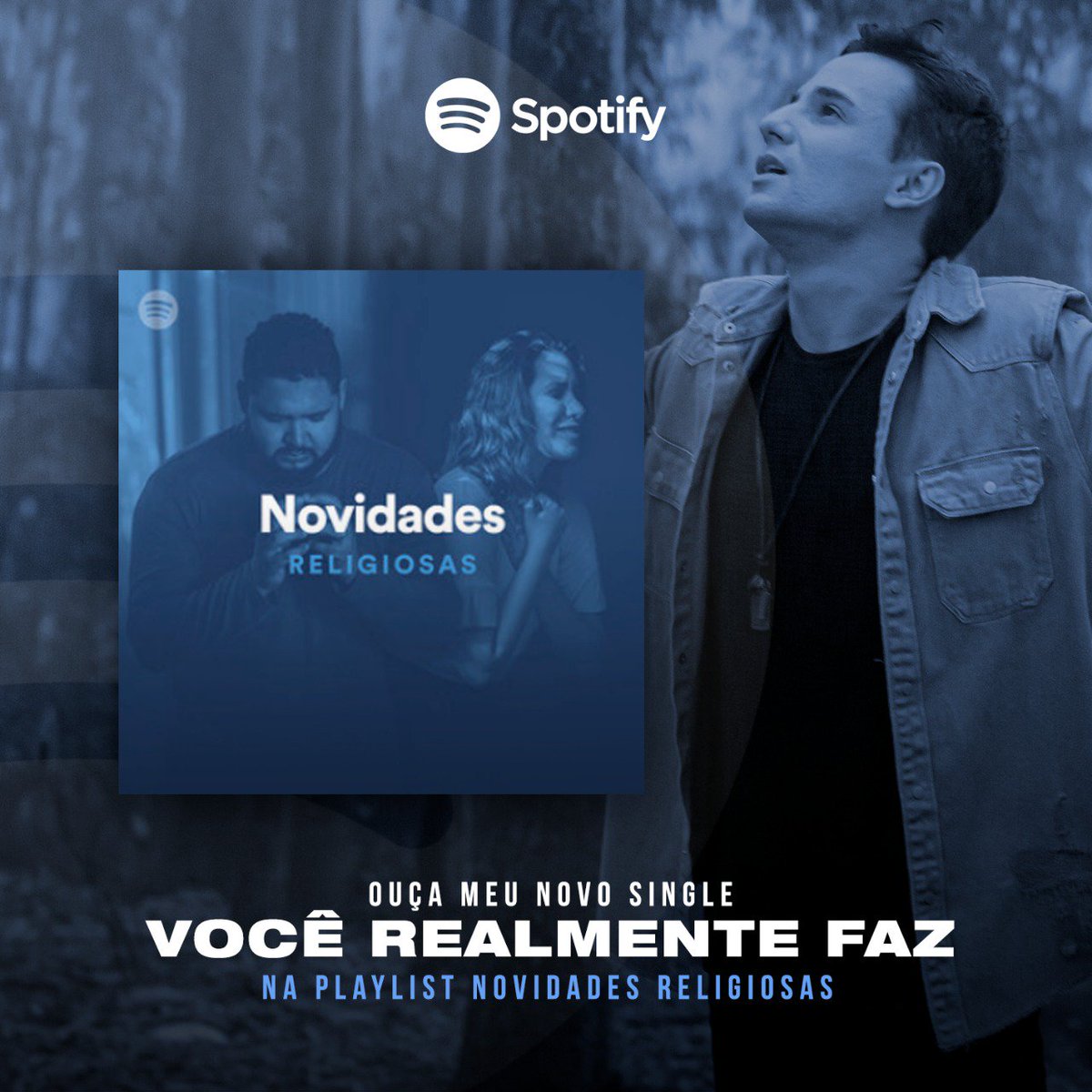 Rodrigo_Gerados's tweet photo. Galera, olha que novidade maravilhosa! Meu single, "VOCÊ REALMENTE FAZ" foi adicionado a uma das maiores playlists do Gospel dentro do @SpotifyBR, a "NOVIDADES RELIGIOSAS". Então, já corre lá no Spotify, segue a playlist e ouça bastante meu single através dela. Deus abençoe 🤗🙏 https://t.co/af38767O8Z