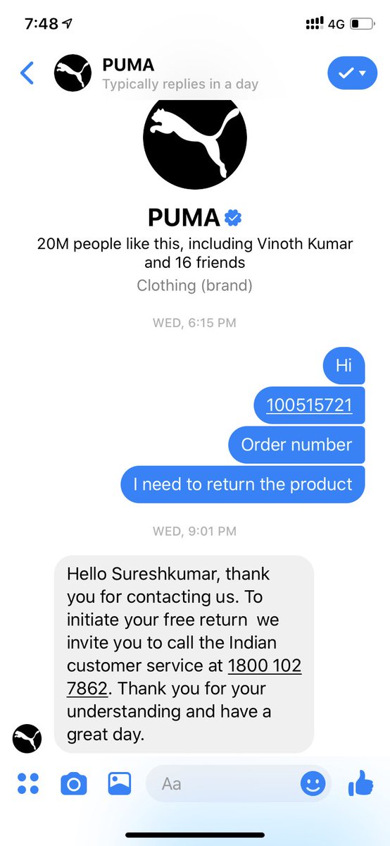 puma customer support