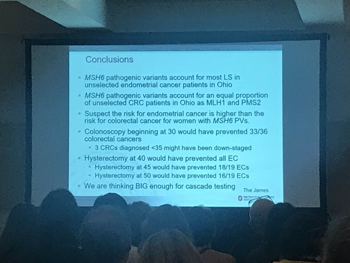Inherited Tumour Syndromes Research Group (@itsr_group) on Twitter photo Fantastic talk from <a href="/HHampel1/">Heather Hampel</a> on the identification of MSH6 carriers in #lynch syndrome on Day 3 of #EHTG2019 Fantastic talk from <a href="/HHampel1/">Heather Hampel</a> on the identification of MSH6 carriers in #lynch syndrome on Day 3 of #EHTG2019