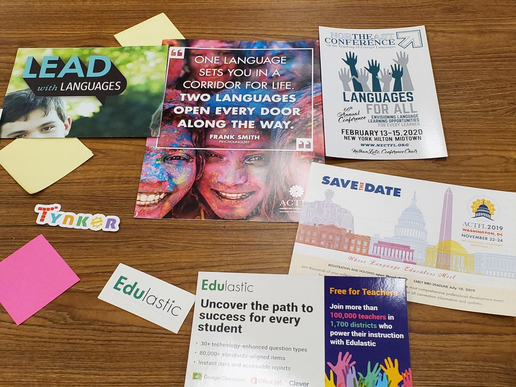 CWW_HHS's tweet photo. We are so excited to be at EdCampWL 2019 to network and participate in innovative pedagogical discussions with K-12 World Language educators🌍 @HobokenSchools @HPSCelebrates
@HPSHighlights @edcampWL @_HHS_GUIDANCE @HudsonCoNJDOE @DrLRepollet @CityofHoboken @NewJerseyDOE https://t.co/Rk4yzW5jYM
