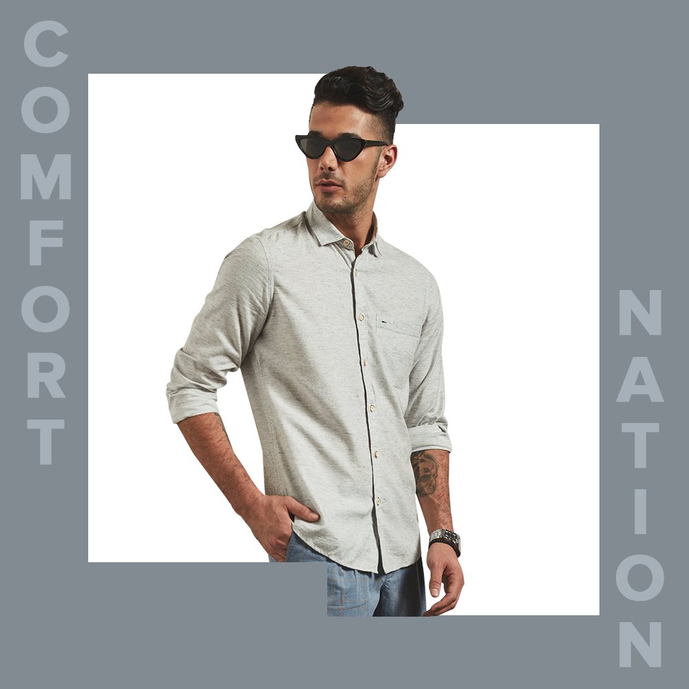 Bright White Formal/Casual Textured Premium Cotton Shirt For Men