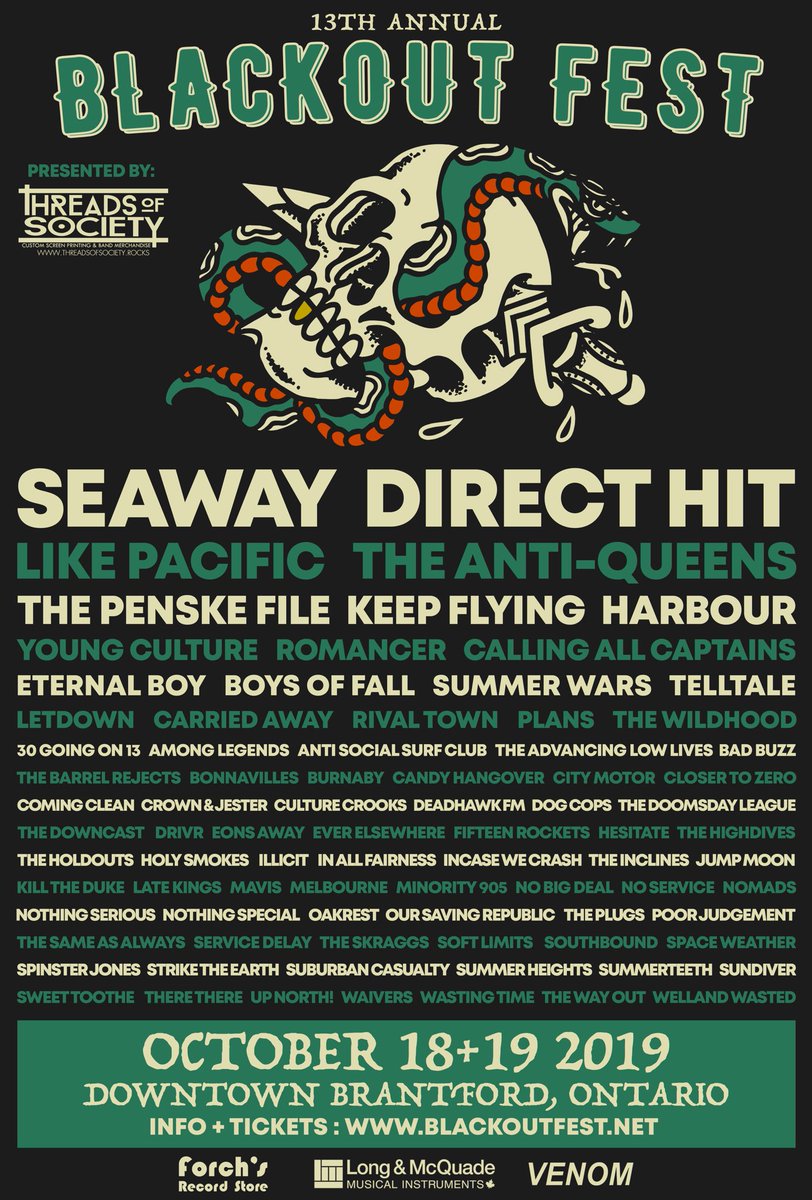 Brantford, ON today. Lots of friends on the bill, let’s get it

We play at 2:40PM at Marvelous Lounge 

S/O
<a href="/SummerWarsNC/">Summer Wars</a> 
<a href="/YoungCultureNY/">YOUNG CULTURE</a> 
<a href="/boysoffallband/">Boys of Fall</a> 
<a href="/CarriedAwayON/">Carried Away</a> 
<a href="/fortunecoveband/">Fortune Cove</a> 
<a href="/KeepFlyingBand/">Keep Flying</a> 
<a href="/rivaltown/">Rival Town</a>