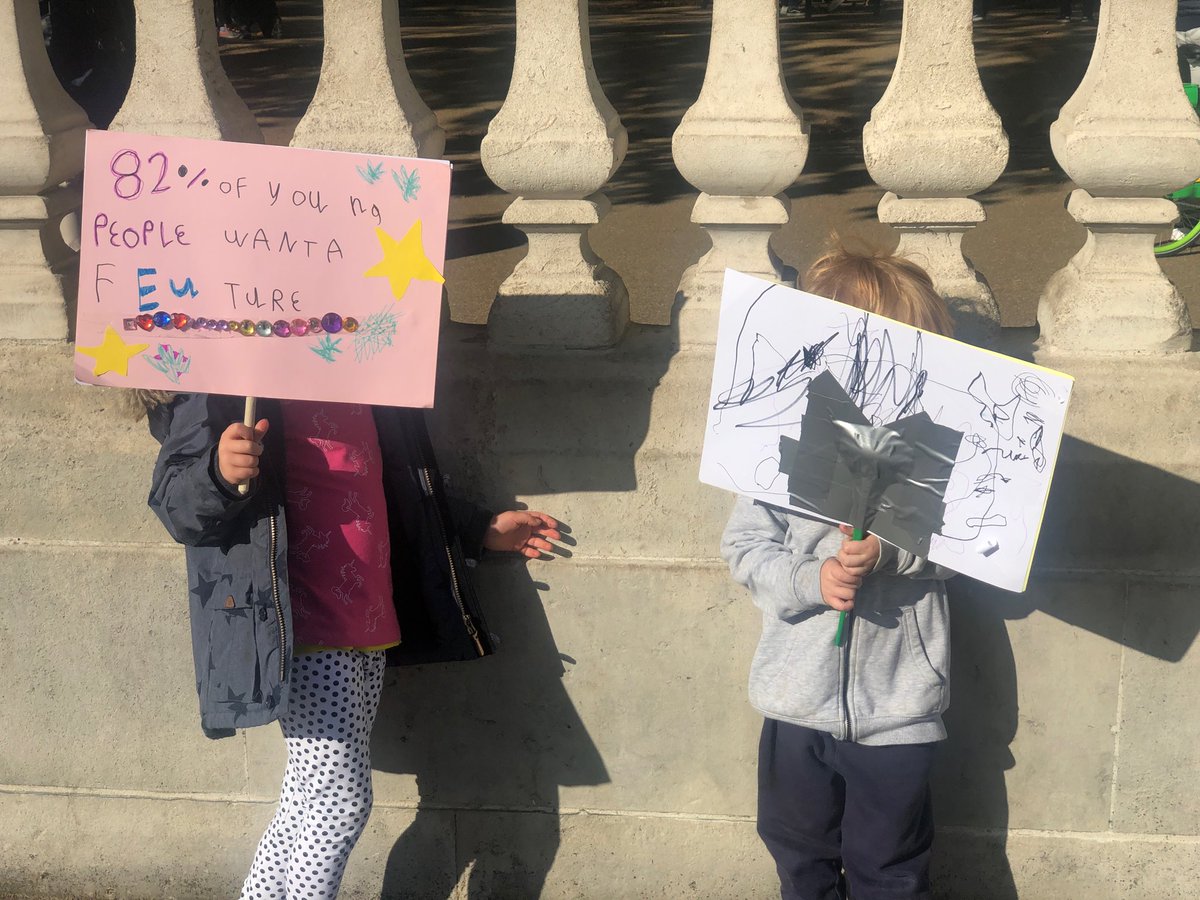 Very proud to take these two out marching today #peoplesmarch #StopBrexitMarch