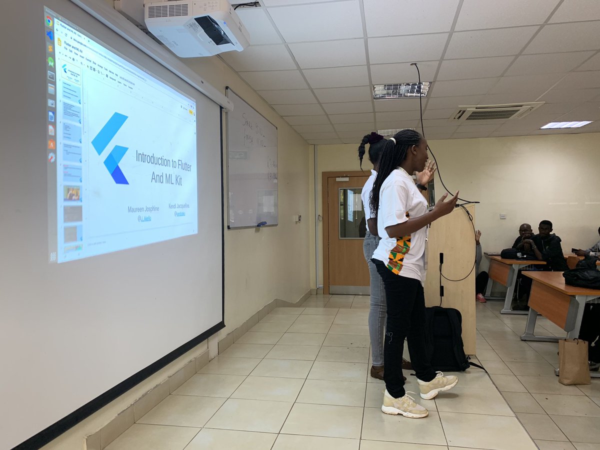 _jumaallan's tweet image. DevFest 19

@kendyjaky (Kendi Jacky) and @J_Akello (Maureen Josphine).  talking about Flutter and ML Kit in Flutter

#DevFest19 #DevFestNairobi