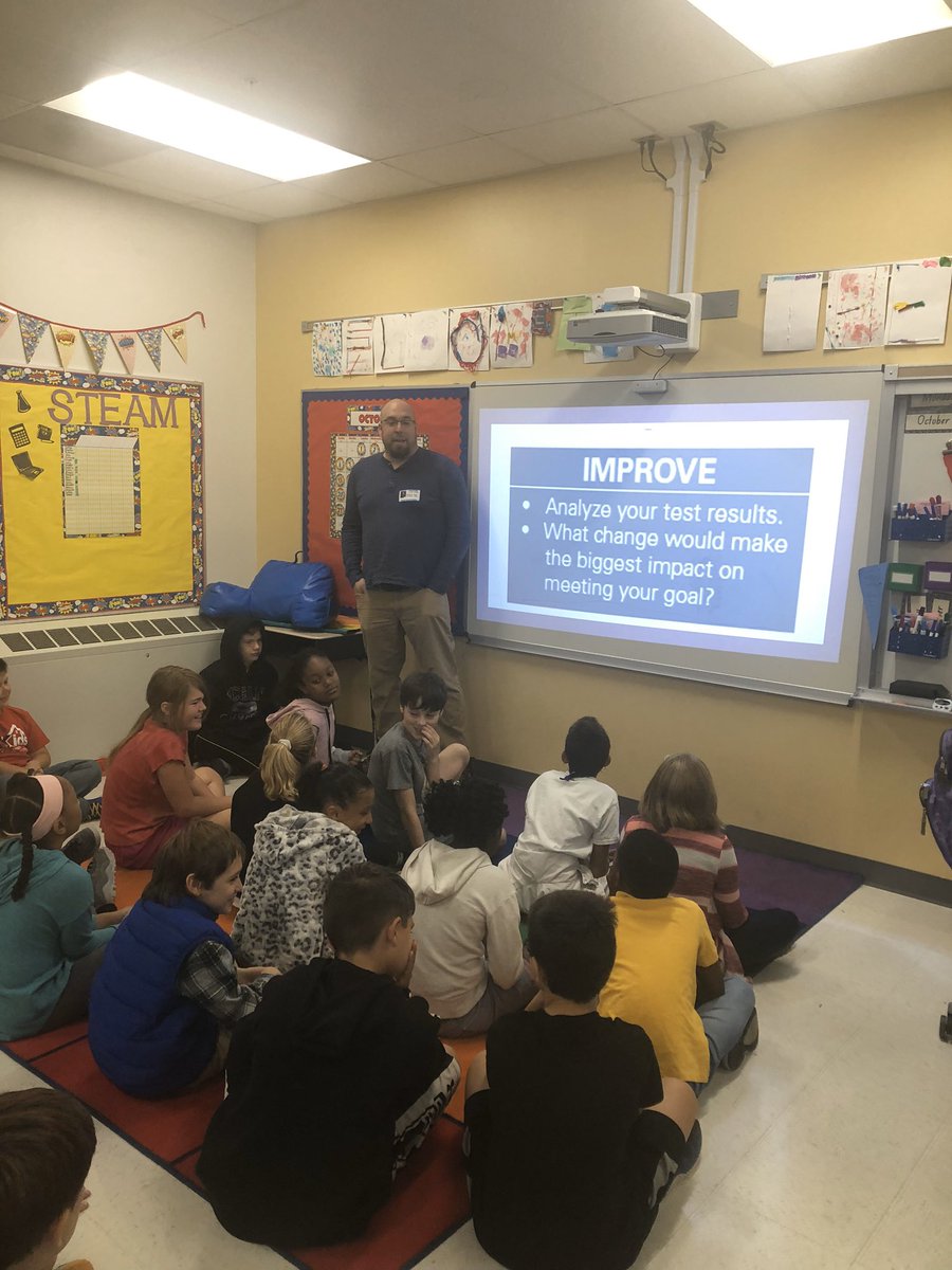 CatonsElem3rd's tweet photo. Thank you Dr. Ford for your wonderful presentation to our 5th graders on the engineer design process. They loved it! #bcps #stem @CatonsvilleES https://t.co/6ho1eZKM34