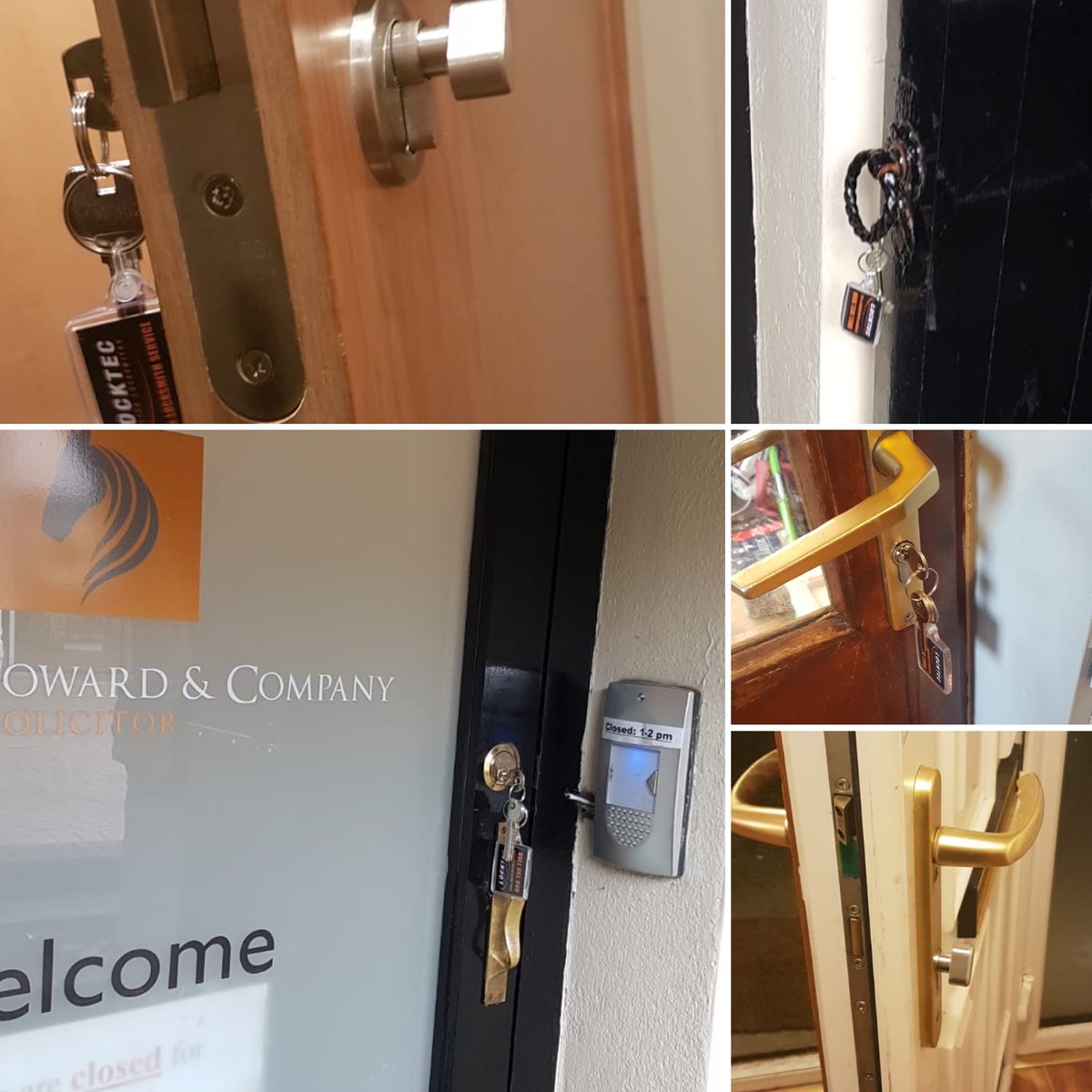 Busy securing 🏠 homes and 🏬 businesses throughout Dublin with new locks and keys! 

Need a locksmith? 

   ☎️ Locktec.ie 
   🔐 Lockouts
   🔑 Key Cutting
   🚪 Door Repair
   🚘 Car Keys
   💥 Break-ins
   🚨 Emergency
   ⏰ 24 Hours

Give us a call 📞 0867307788